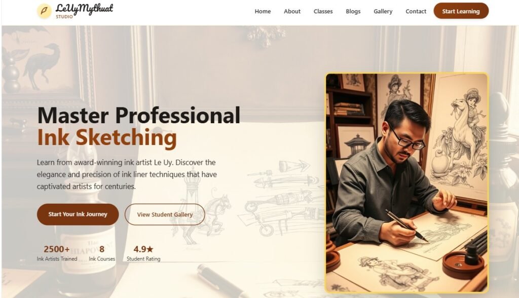 sketching class website